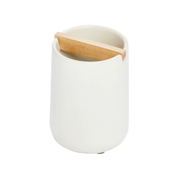 Valge keraamiline tass hambaharjade jaoks Eco Vanity - iDesign-image-2