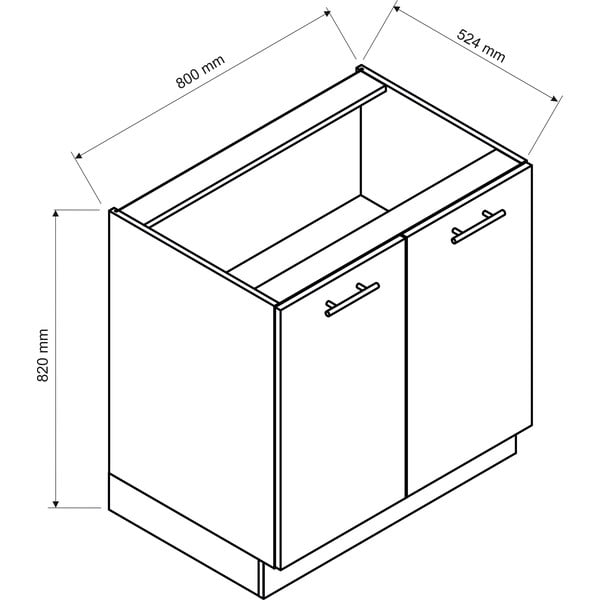 Alumine köögikapp (laius 80 cm) Brodie - STOLKAR-image-2