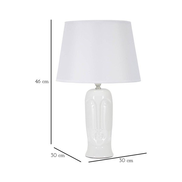 Valge tekstiilist varjuga keraamiline laualamp (kõrgus 46 cm) Statua – Mauro Ferretti-image-4