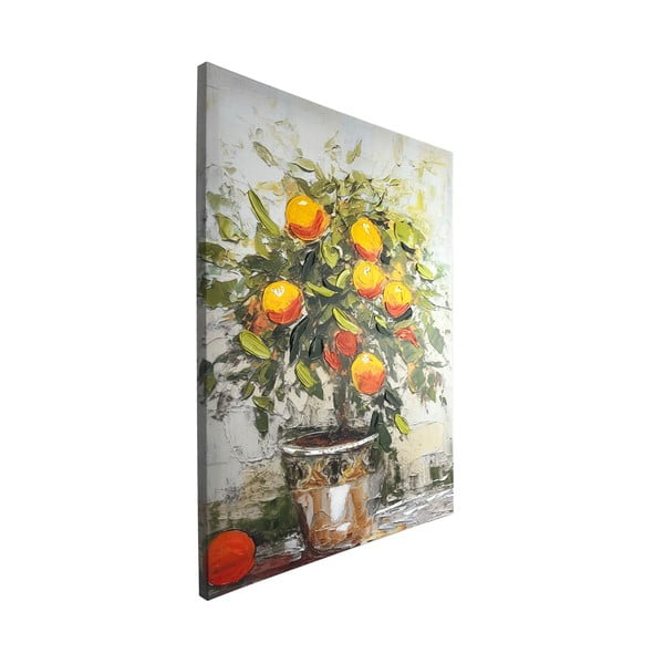 Käsitsi maalitud elementidega maal 70x100 cm Oranges - Styler-image-3