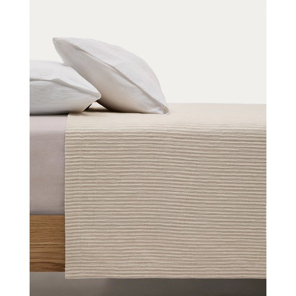 Beež tepitud voodikate 240x260 cm Vindi - Kave Home