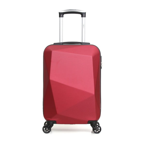 Červený cestovní kufr na kolečkách Hero Diamond
