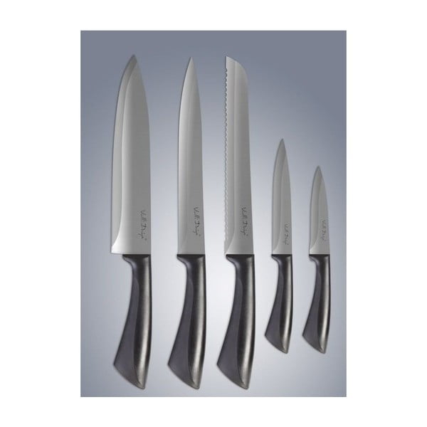 Červený stojan s pěti noži Vialli Design-image-4