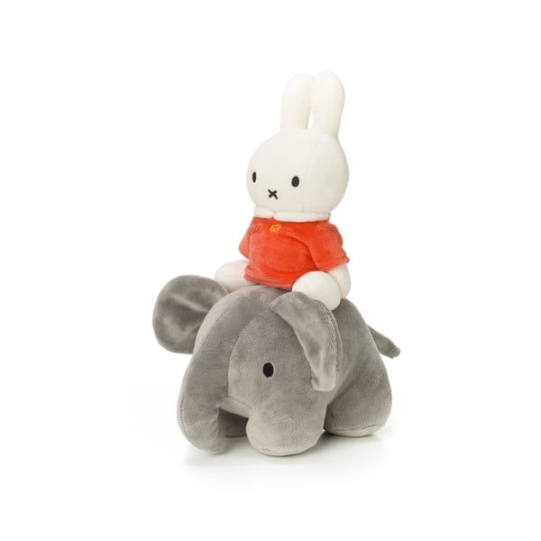 Plyšový králík Miffy na slonovi, 23 cm
