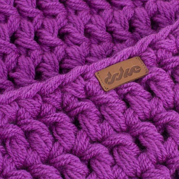 Fialový ručně háčkovaný kruhový nákrčník DOKE Lilo-image-1