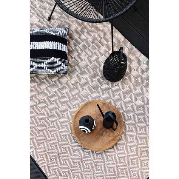 Kreemjas kahepoolne õuevaip taaskasutatud plastikust , 160 x 230 cm Solitaire - Green Decore-image-1