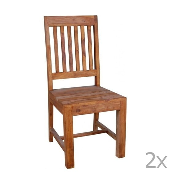 Sada 2 jídelních židlí z palisandrového dřeva Massive Home Dina