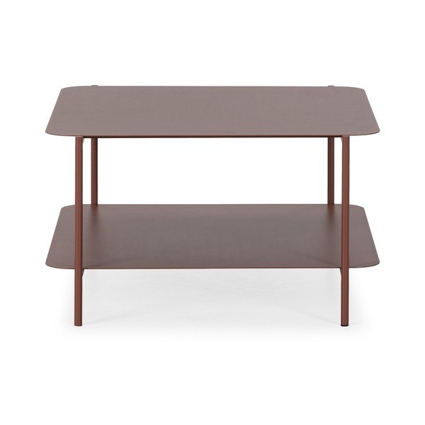 Metallist kohvilaud terrakota värvi 70x73 cm Beatrix - MOME-image-4