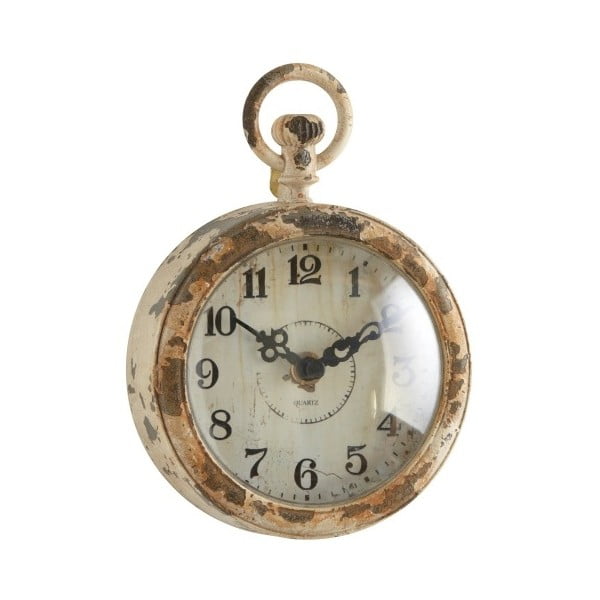 Kovové hodiny, antique cream, 17x12 cm