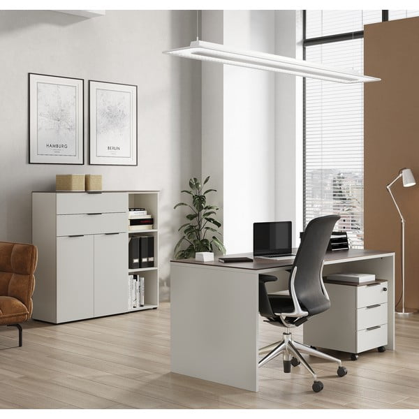 Hall ja beež kõrge pähklipuust kõrge kapp 81x120 cm Ancona - Germania-image-4