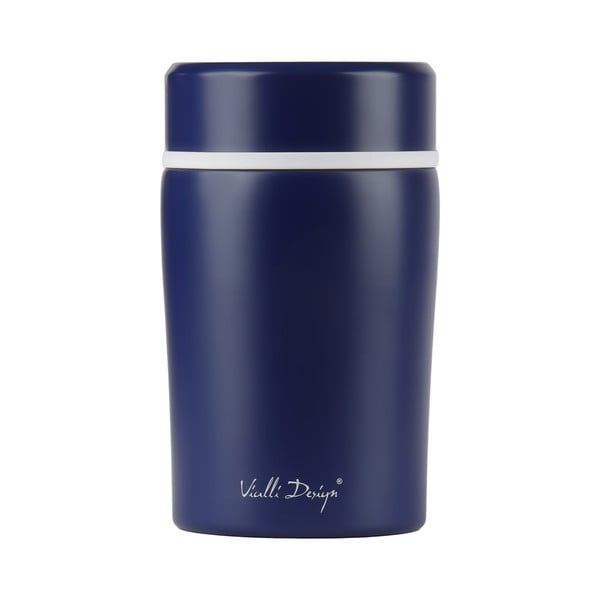 Tmavě modrá cestovní termoska na oběd Vialli Design Fuori, 500 ml