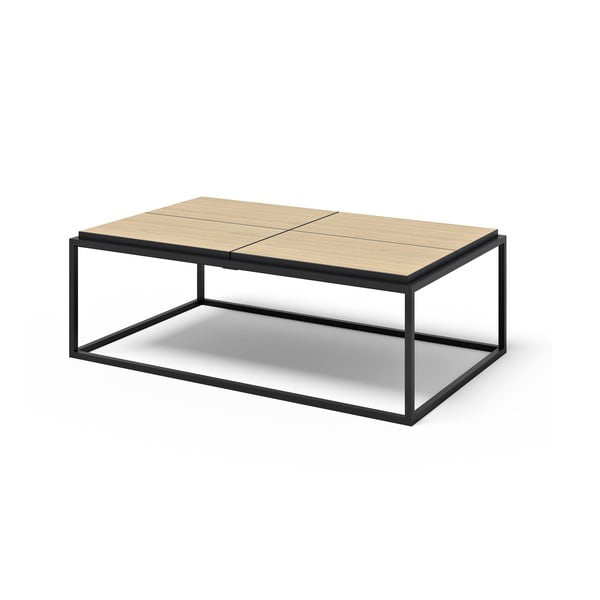 Must-puiduvärvi tammedekooriga diivanilaud 75x120 cm Douro - TemaHome-image-2