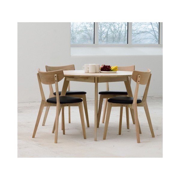 Jídelní stůl z běleného dubového dřeva Folke Yumi, ∅ 115 cm-image-2