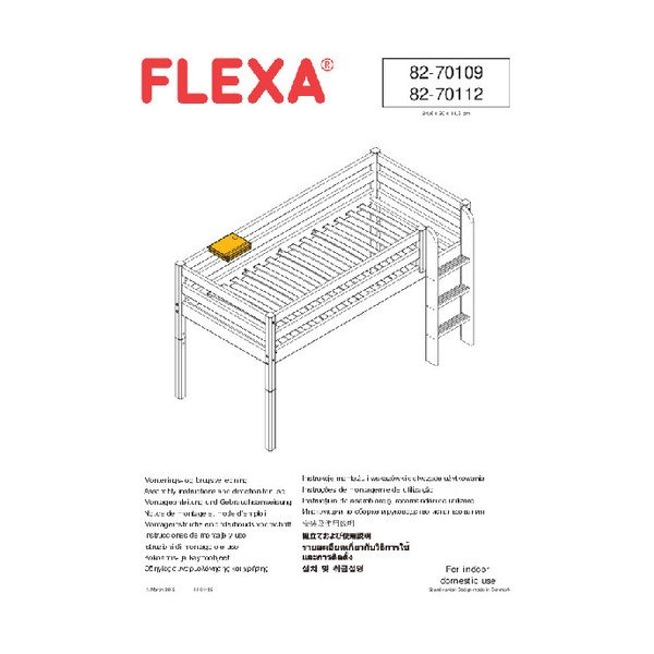 Valge rippuv tahvelarvuti hoidja lastevoodile White - Flexa-image-1