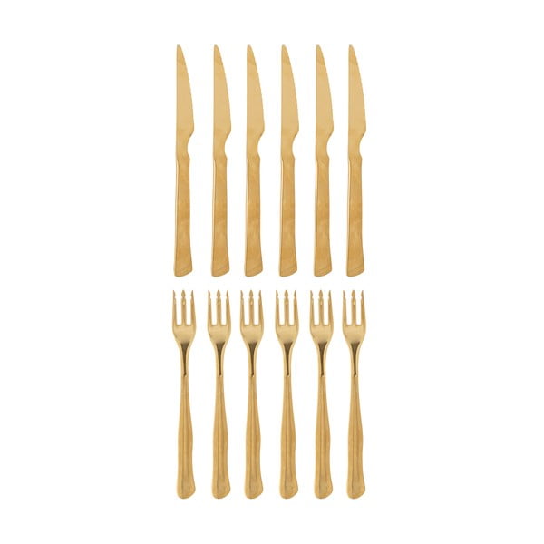 Roostevabast terasest söögiriistad, 12 tk komplektis Ollin - Bloomingville