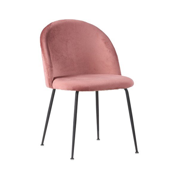 2 roosa sametist söögitooli komplekt Geneve - House Nordic