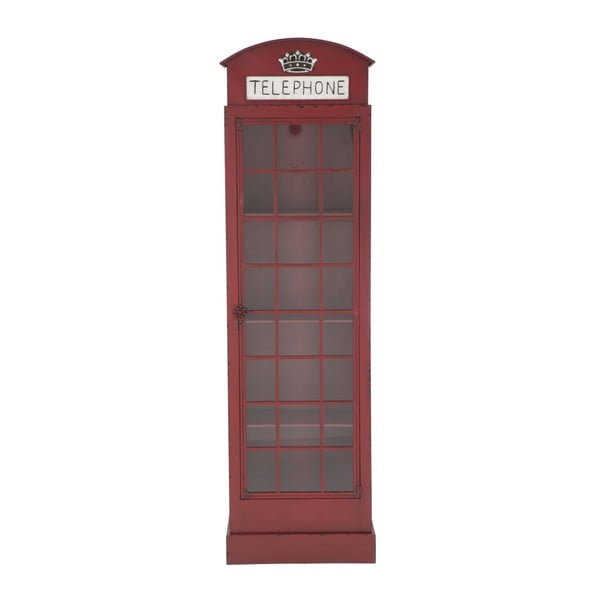 Punane raudne vitriin Londoni telefonikabiin, kõrgus 180 cm - Mauro Ferretti
