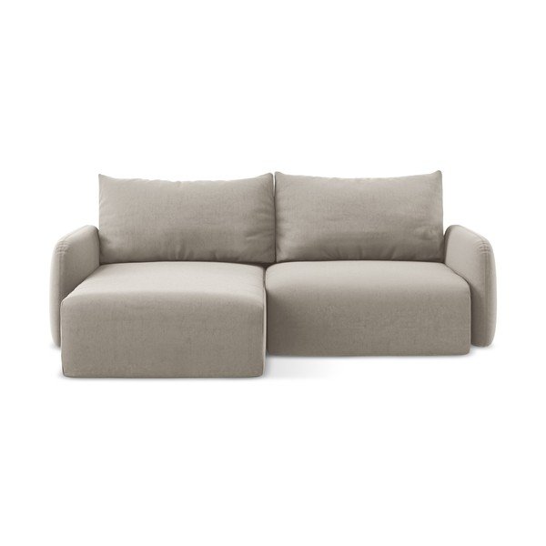 Taupe sametist diivanvoodi/panipaigaga nurgadiivan (vasak nurk/diivanvoodiga) Kalena - Makamii