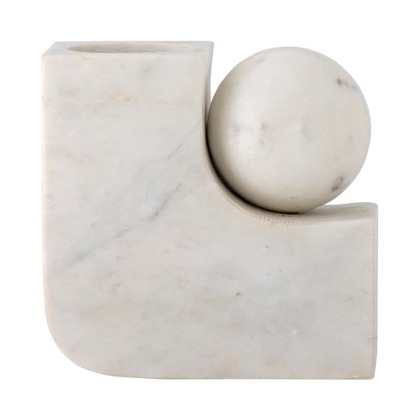 Valge marmorist vaas Abbelin - Bloomingville-image-3