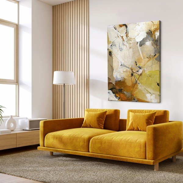 Trükitud/käsitsi maalitud elementidega lõuendimaal 90x118 cm Everlast - Malerifabrikken-image-1