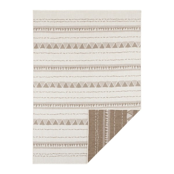 Hnědo-krémový oboustranný koberec vhodný i na ven Bougari Bahamas, 80 x 150 cm