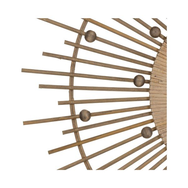 Bambusest raamiga seinapeegel ø 70 cm Sol - Ixia-image-1