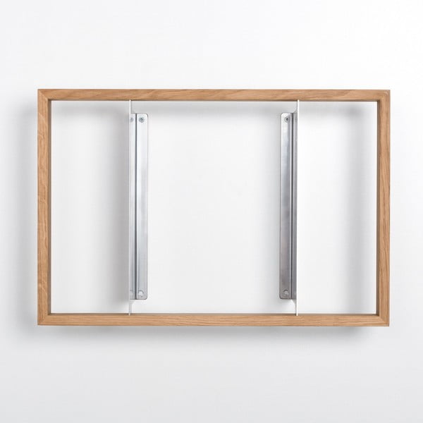 Knižní police z dubového dřeva das kleine b b8, výška 34 cm-image-3