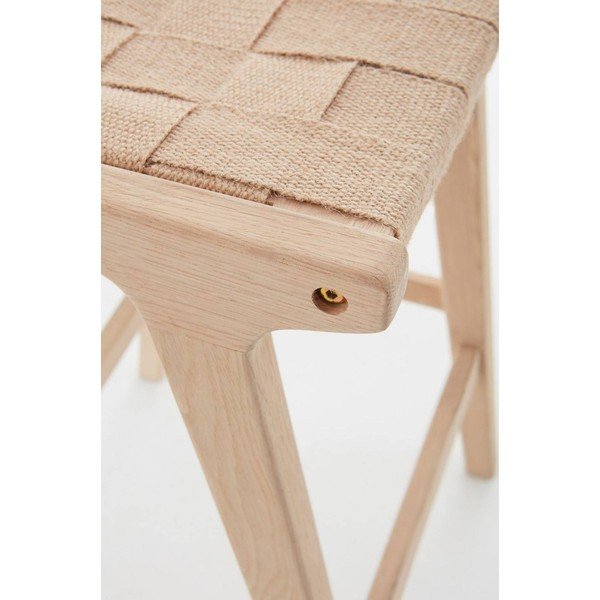 Naturaalsest tammepuust baaritoolide komplekt (2 tk) (istme kõrgus 65 cm) Norrebro - Jotex-image-3