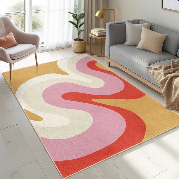 Kollane-roosa pestav vaip 160x230 cm Raspberry Creamsicle - Mila Home-image-4