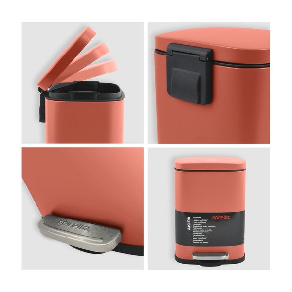 Terrakota terasest prügikast 5 l Akira - Spirella-image-3