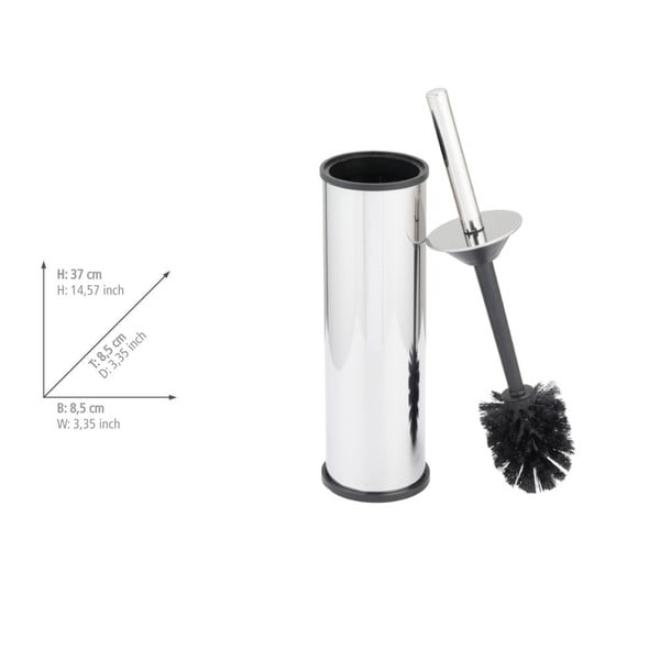 Roostevabast terasest tualetthari, läikiv hõbedane Olmedo - Wenko-image-2