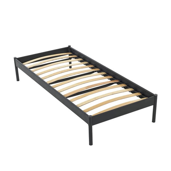 Must metallist üheinimesevoodi koos voodipõhjaga  90x200 cm Hatkus - Kalune Design-image-4