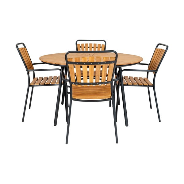 Ümmargune söögilaud tiikpuidust ø 130 cm Cleveland - House Nordic-image-3