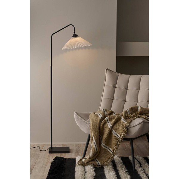 Must/kreemikas kangast põrandalamp painutatava konstruktsiooniga (kõrgus 155 cm) Kate - Ellos Home-image-1