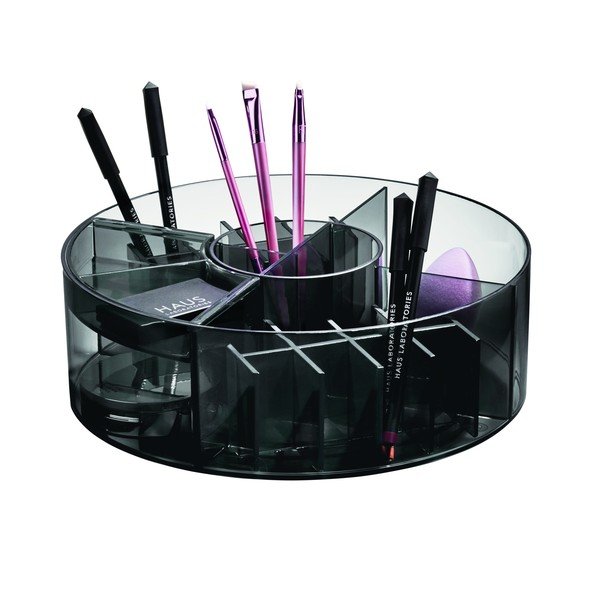 Matt must kosmeetikatoodete korraldaja vannitoas, mis on valmistatud taaskasutatud plastikust Cosmetic Carousel - iDesign-image-3