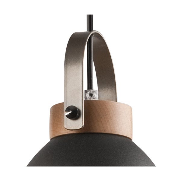 Must rippvalgusti metallist varjuga ø 37 cm Danielle - LAMKUR-image-4