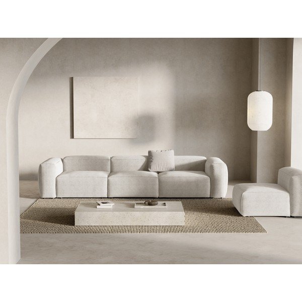 Beež velvetdiivan 364 cm Bergamo – Cosmopolitan Design-image-1
