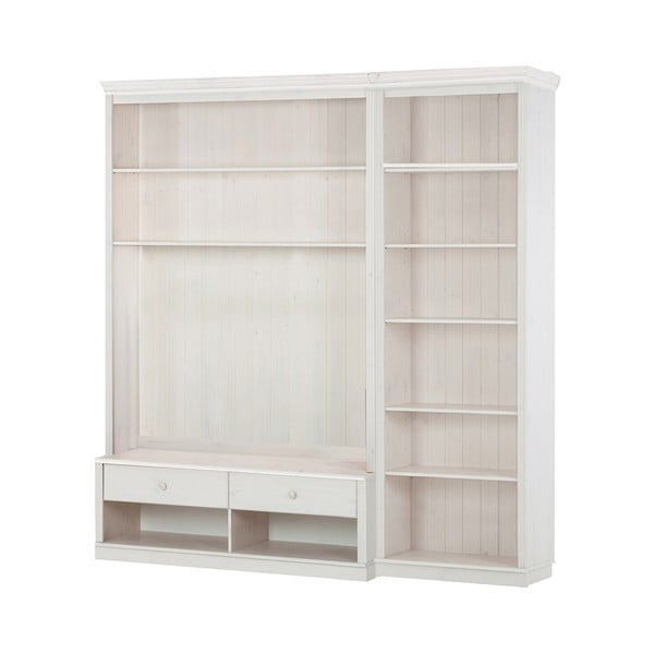 Valge männi täispuidust TV-komplekt 214x223x34 cm Anita – Støraa-image-2