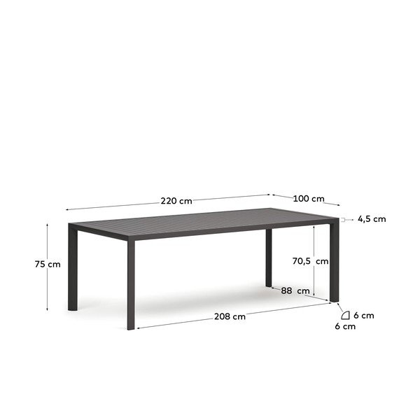 Aia söögilaud 100x220 cm Culip - Kave Home-image-4