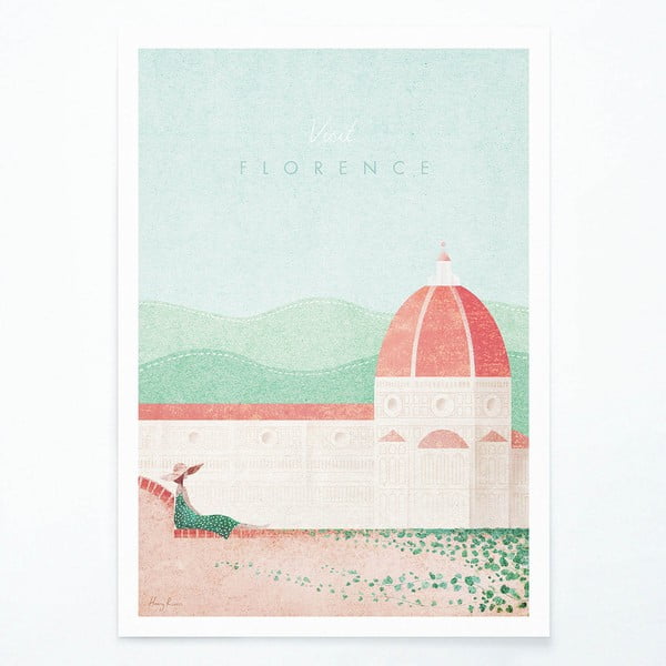 Plakat , 30 x 40 cm Florence - Travelposter