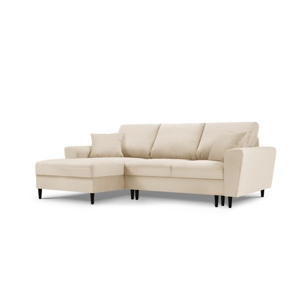 Beež velvetist panipaigaga nurgadiivanvoodi (vasak nurk) Kyoto - Cosmopolitan Design-image-4