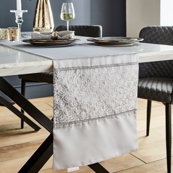 Mikrosatiinist linik 33x180 cm Deco Sequin - Catherine Lansfield