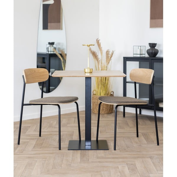 Must/pruun virnastatav söögitool saare vahtra toonis – House Nordic-image-1