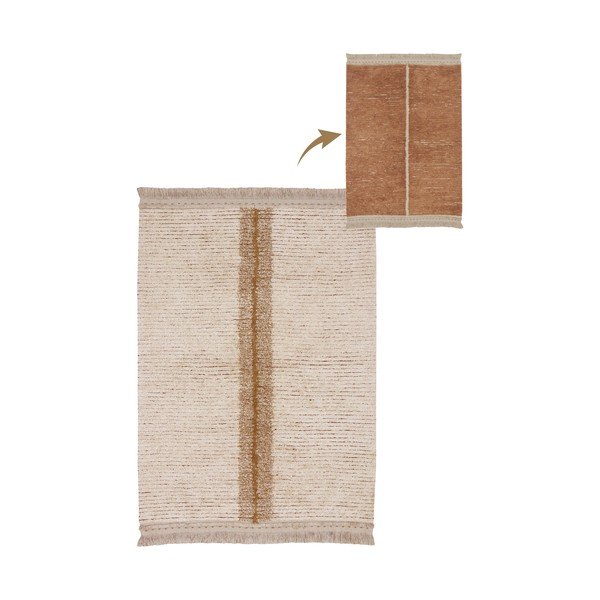 Beež-tellisevärvi puuvillane vaip 140x200 cm Duetto Toffee - Lorena Canals-image-3