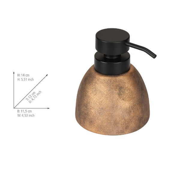 Pronksi tooni keraamiline seebidosaator 300 ml Tremea - Wenko-image-3