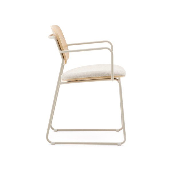 Beež metallist söögitool käetugedega Meli - Kave Home-image-3