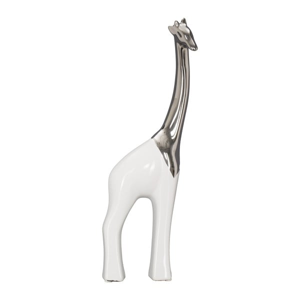 Bílá keramická dekorativní soška Mauro Ferretti Giraffa, výška 35 cm