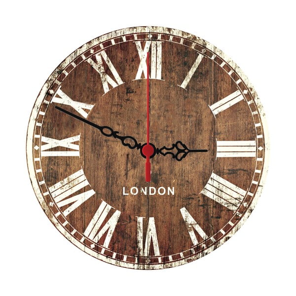 Nástěnné hodiny Wooden London, 30 cm