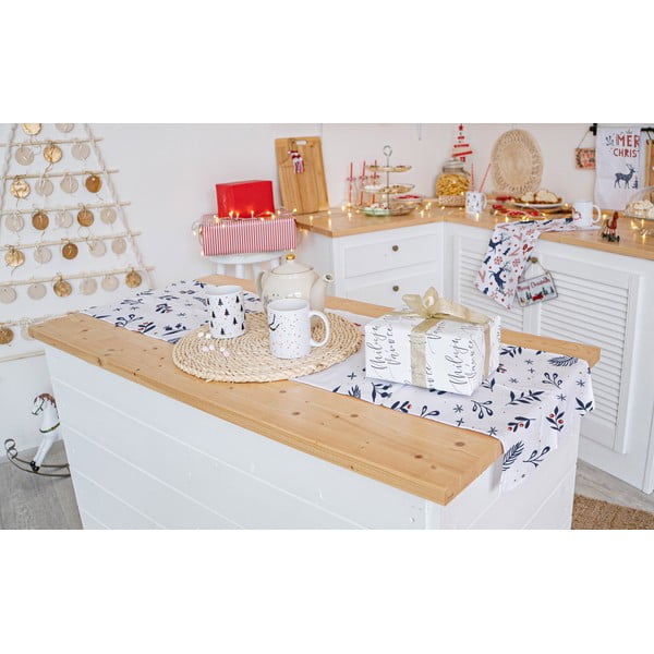 Jõululaua puuvillane linik 140x40 cm Merry Blue Christmas - Butter Kings-image-1