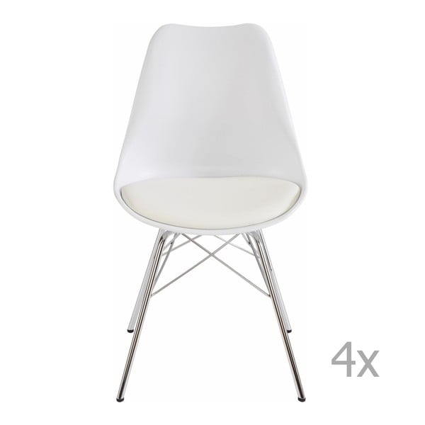 Sada 4 bílých jídelních židlí Støraa Jenny